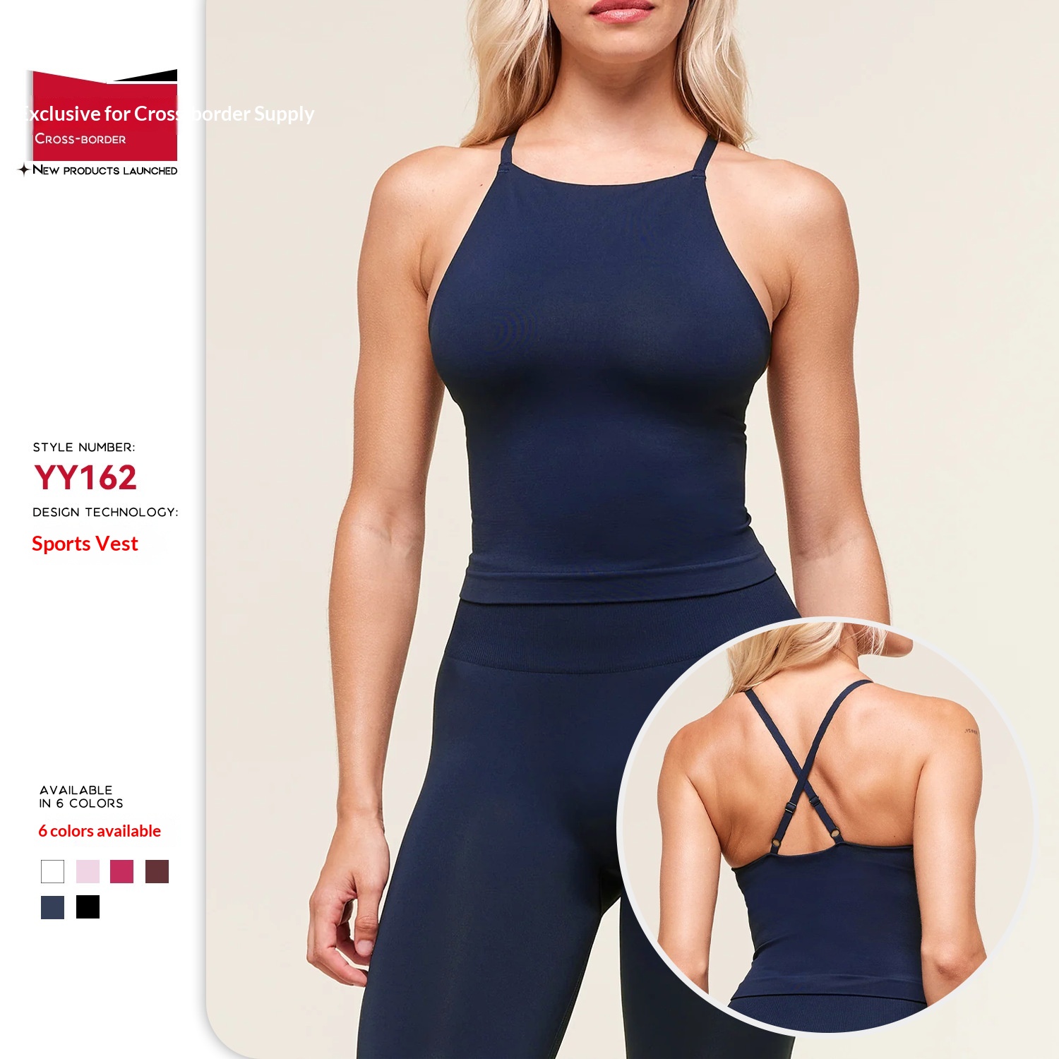 Tor Zur Wildnis Cross-Border Beautiful Back Yoga Vest Fitness Pilates Sports Running Outerwear Quick-Dry With Chest Pad Design High-End_voghion.com