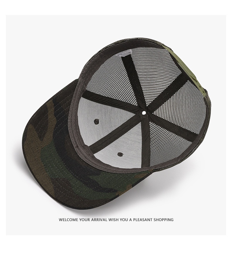Tor Zur Wildnis Summer Hard Top Camouflage Mesh Hat Men's Outdoor Sun Protection Baseball Fashionable Breathable Versatile Duckbill Cap_voghion.com