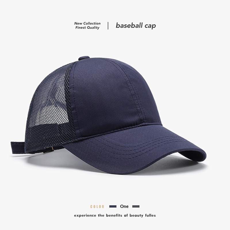 Tor Zur Wildnis Men's Summer Comfortable Breathable Mesh Baseball Korean Style Versatile Duckbill Cap Casual Outdoor Sun Hat_voghion.com
