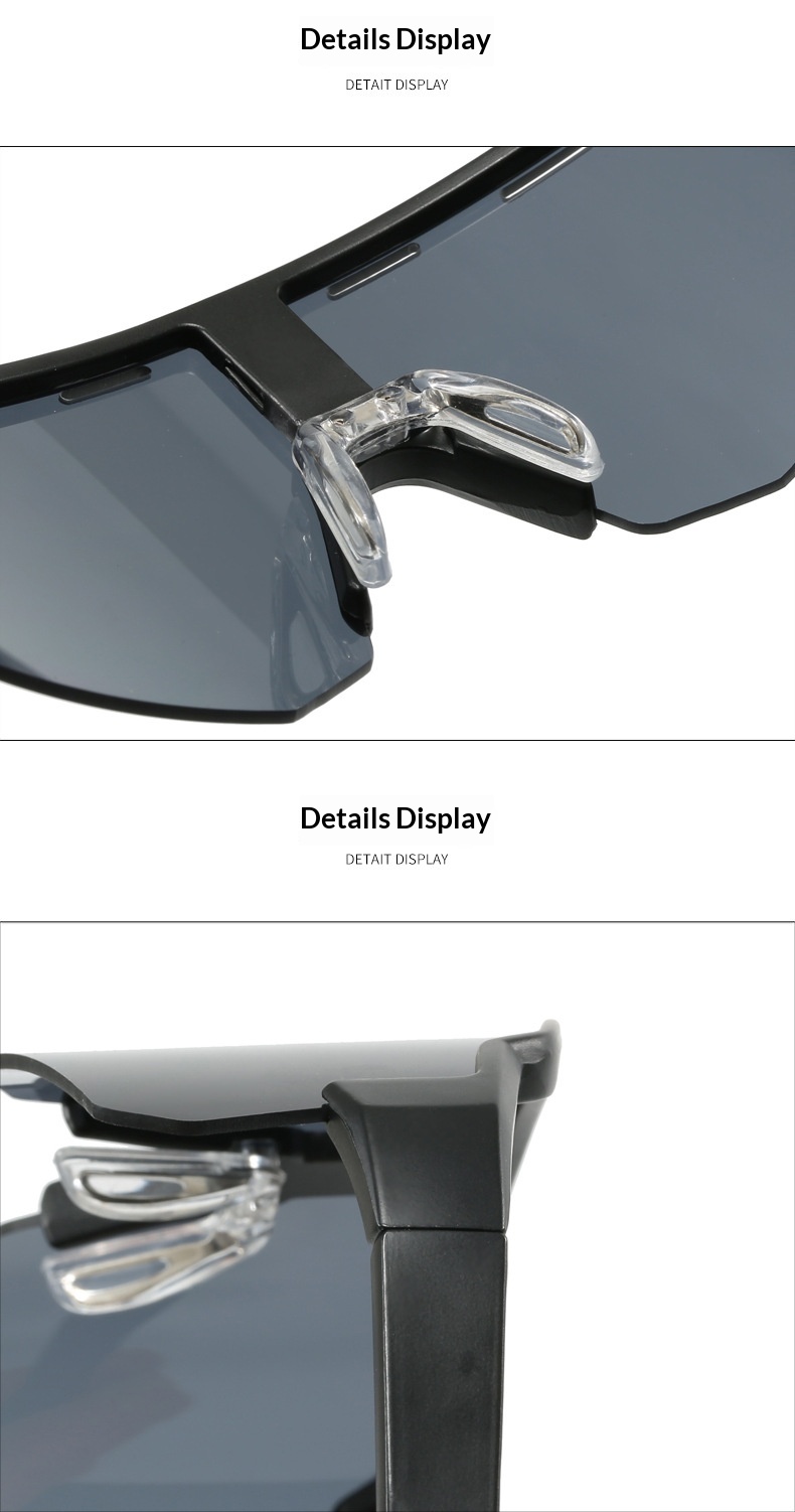 Lunettes de soleil Tor Zur Wildnis New Cross-Border Outdoor Sports Climbing Glasses pour hommes, coupe-vent, grande monture, monobloc, anti-UV, pour femmes_voghion.com