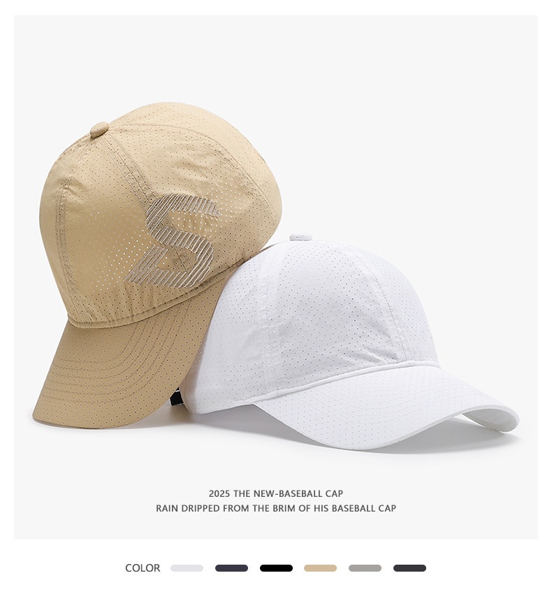 Perforated Quick Dry Mesh Baseball Cap Breathable Sun Hat_voghion.com