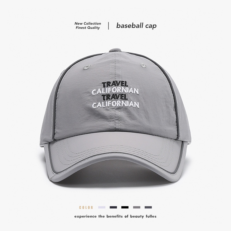 Gorra versátil de béisbol Tor Zur Wildnis de secado rápido con bordado de letras, ideal para primavera y verano, correr al aire libre y con protección solar._voghion.com