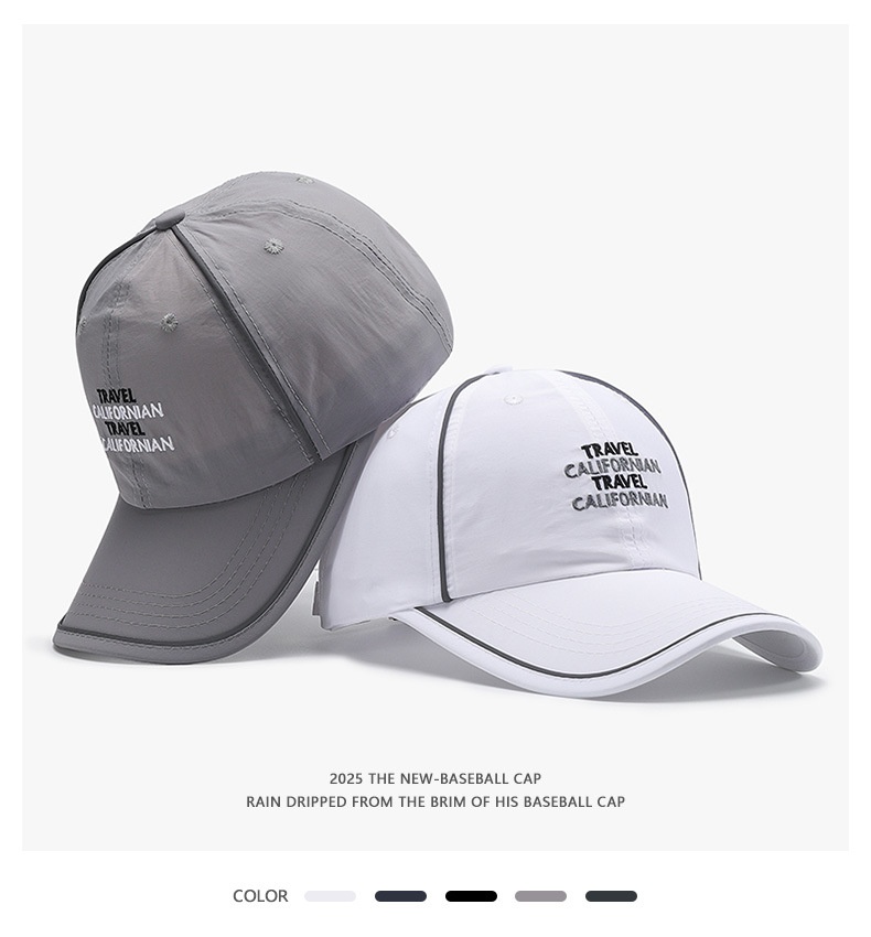Tor Zur Wildnis Quick-Dry New Letter Embroidery Baseball Women, Spring And Summer Thin Outdoor Running Sunshade Versatile Duckbill Cap_voghion.com