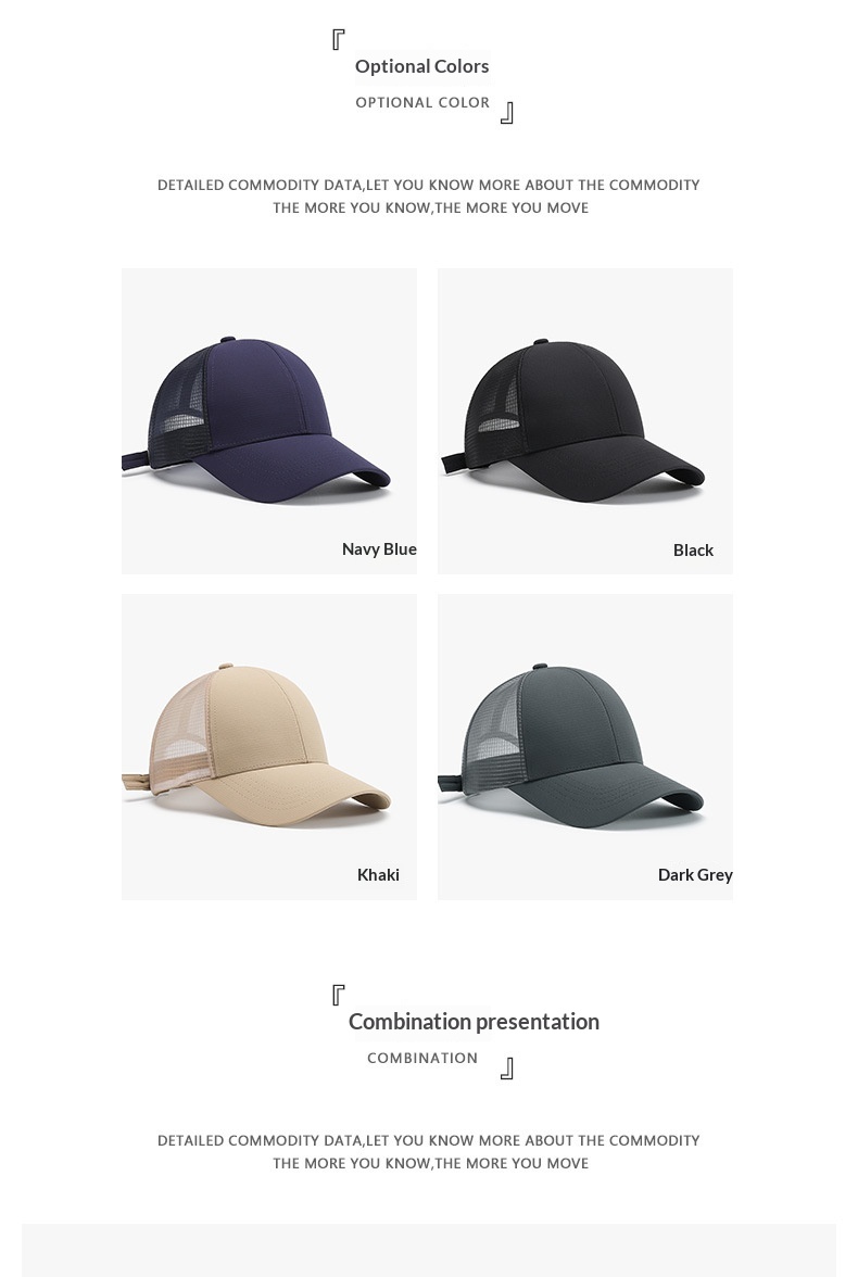 Baseball Mesh Cap Breathable Quick Dry Summer Sun Protection Hat_voghion.com