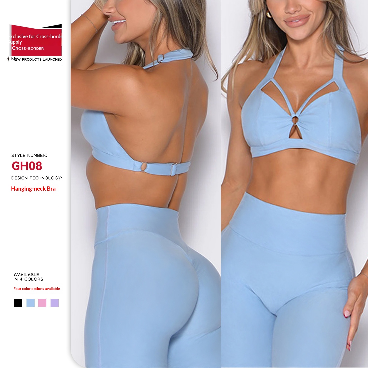 Tor Zur Wildnis New Cross-Bord Halt Neck Beautiful Back Yoga Hollow Design Sports With Chest Pads For Women Pilates Fitness Bra_voghion.com