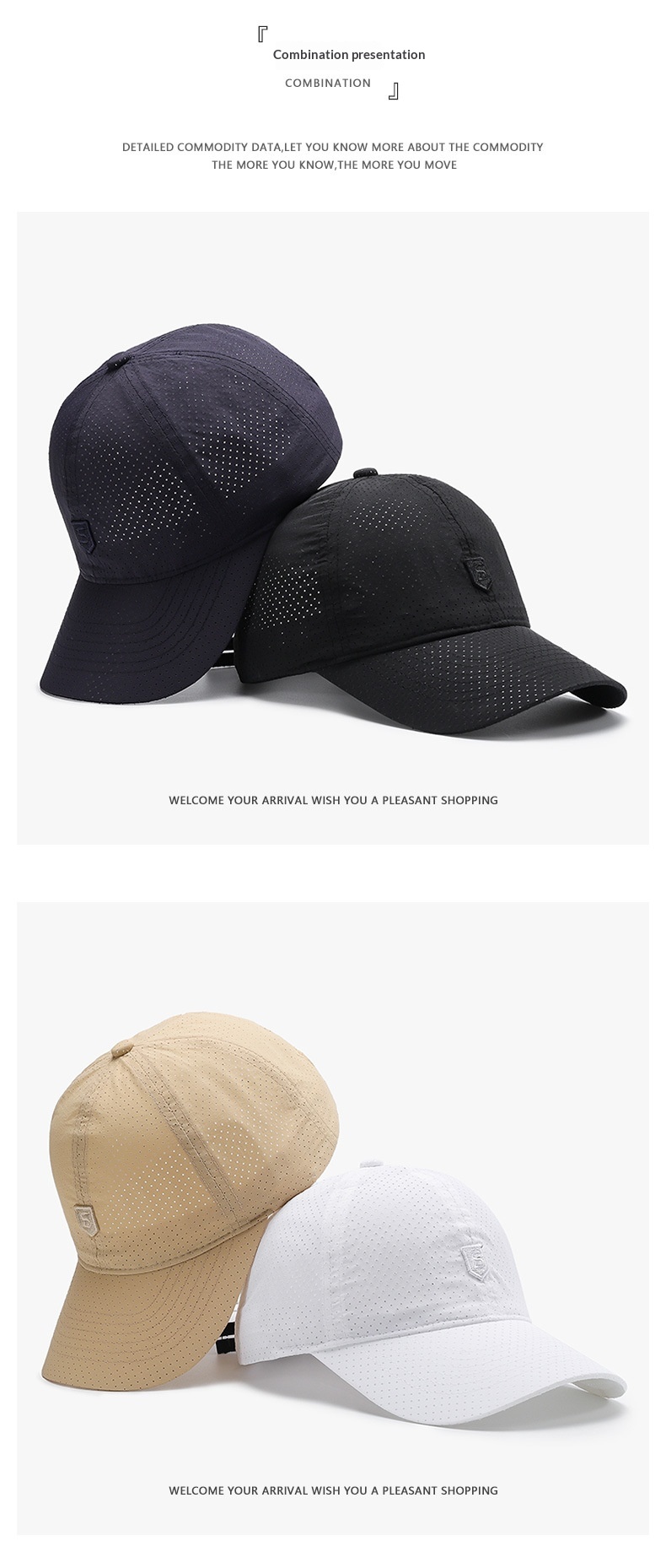 Cappellino baseball uomo forato traspirante asciugatura rapida_voghion.com