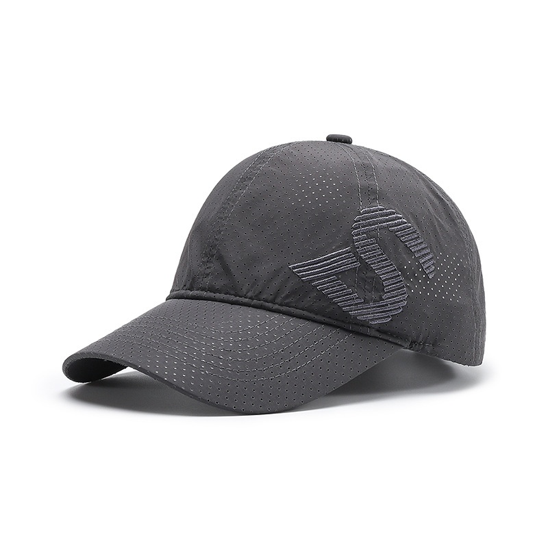 Tor Zur Wildnis Summer New Perforated Embroidered Quick-Dry Mesh Breathable Baseball Cap Casual Protection Thin Outdoor Sun Hat_voghion.com