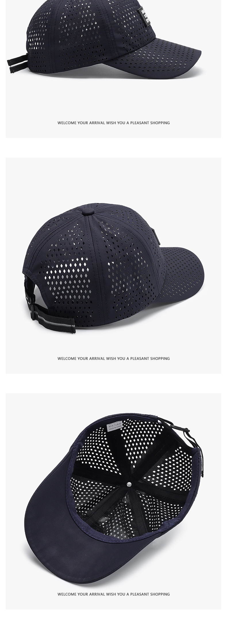 Perforated Baseball Cap Spring Summer Quick-drying Sports Hat_voghion.com