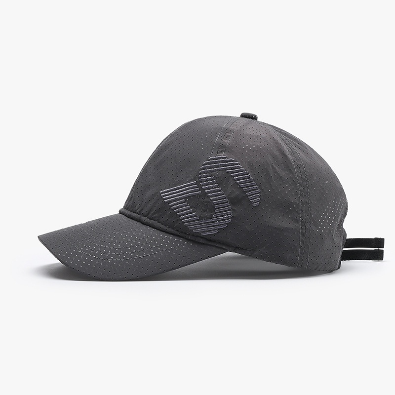 Tor Zur Wildnis Summer New Perforated Embroidered Quick-Dry Mesh Breathable Baseball Cap Casual Protection Thin Outdoor Sun Hat_voghion.com