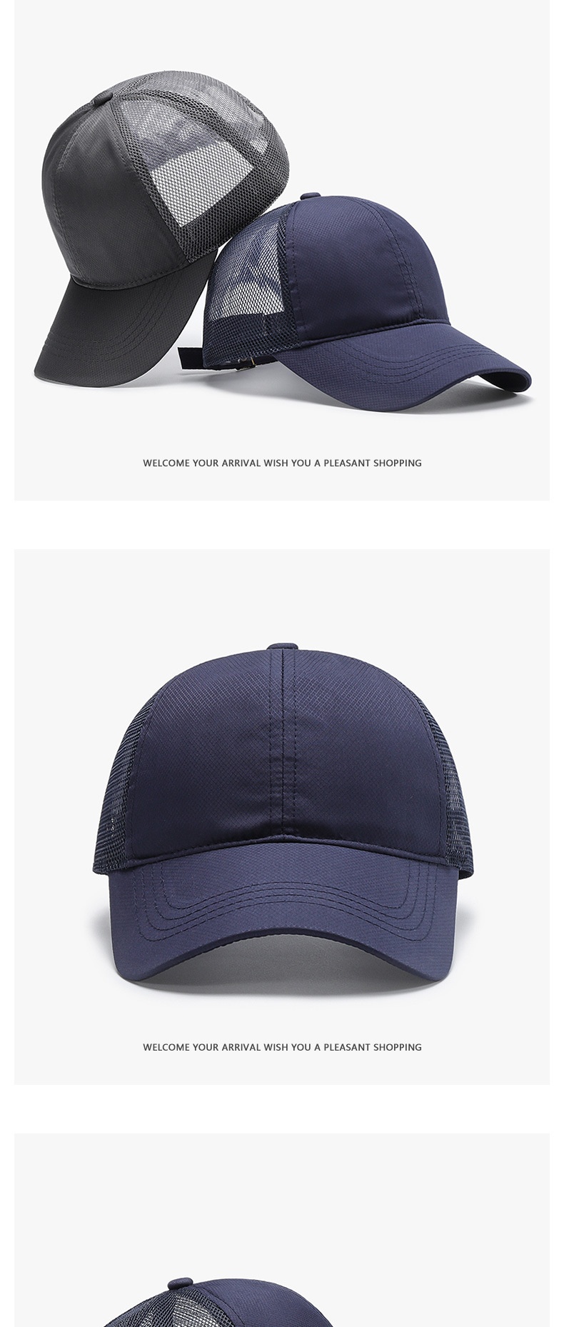 Breathable Mesh Baseball Cap For Men Comfortable Outdoor Sun Hat_voghion.com