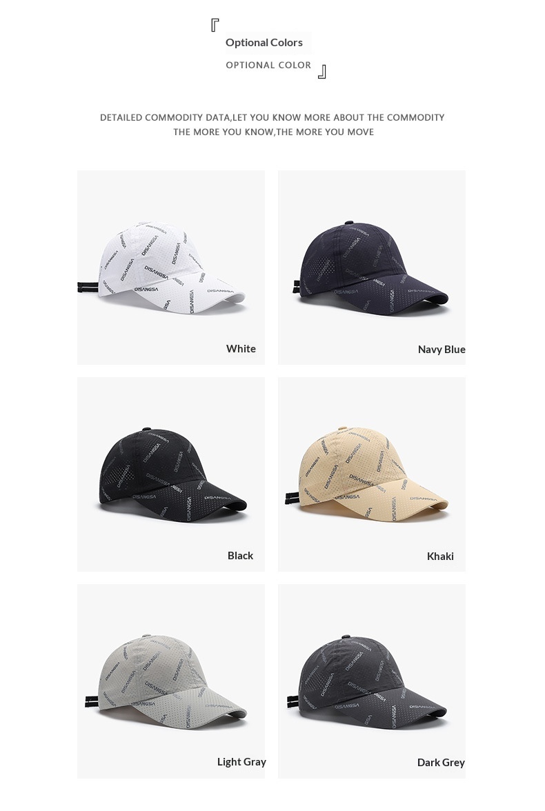 Breathable Baseball Cap For Men Quick-dry Outdoor Sun Protection_voghion.com
