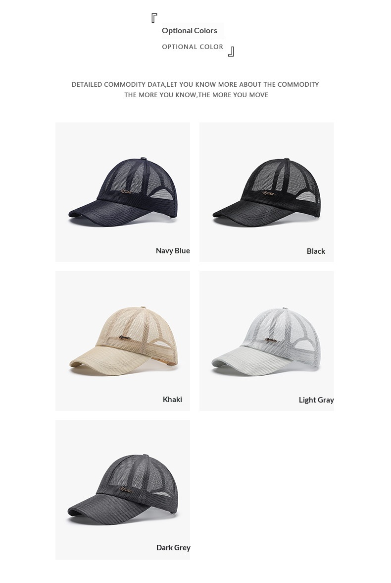 Boné Tor Zur Wildnis Summer Masculino em Malha para Atividades ao Ar Livre, Estilo Baseball, com Letras, Ideal para Pesca Transfronteiriça, Esportes e Viagens, Proteção Solar e Design de Aba de Pato (Atacado)_voghion.com