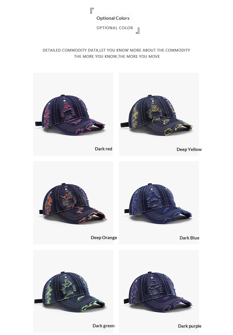 Distressed denim baseballpet voor heren vintage washed stijl_voghion.com