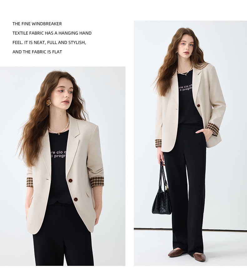 Blazer donna stile casual color caffè giacca elegante da donna_voghion.com