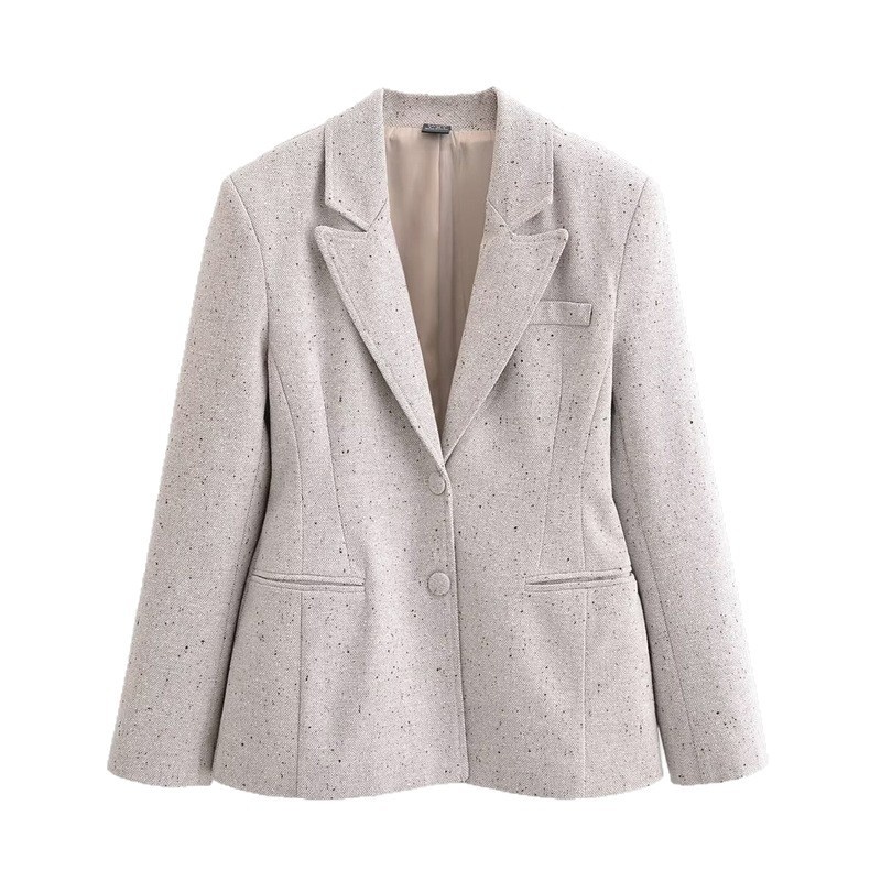 Abbigliamento donna Primavera 2026 Nuovo stile europeo e americano Blazer elegante e alla moda a maniche lunghe Top semplice_voghion.com