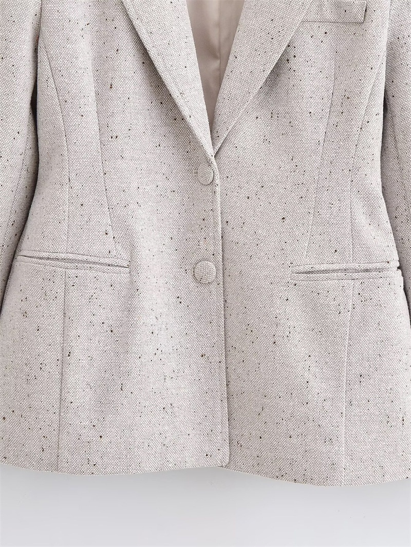 Abbigliamento donna Primavera 2026 Nuovo stile europeo e americano Blazer elegante e alla moda a maniche lunghe Top semplice_voghion.com