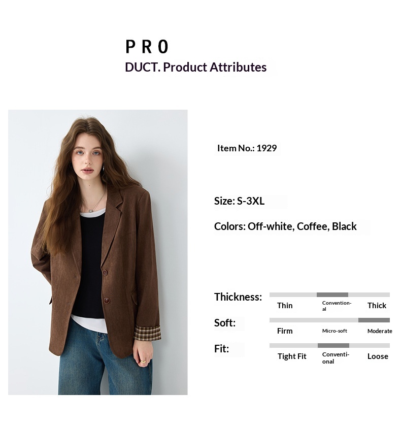 Blazer donna stile casual color caffè giacca elegante da donna_voghion.com