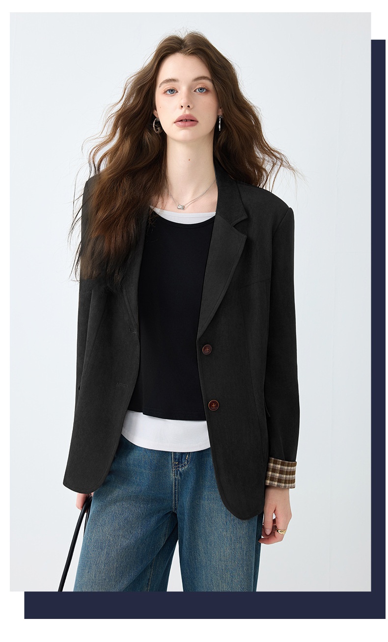 Blazer donna stile casual color caffè giacca elegante da donna_voghion.com