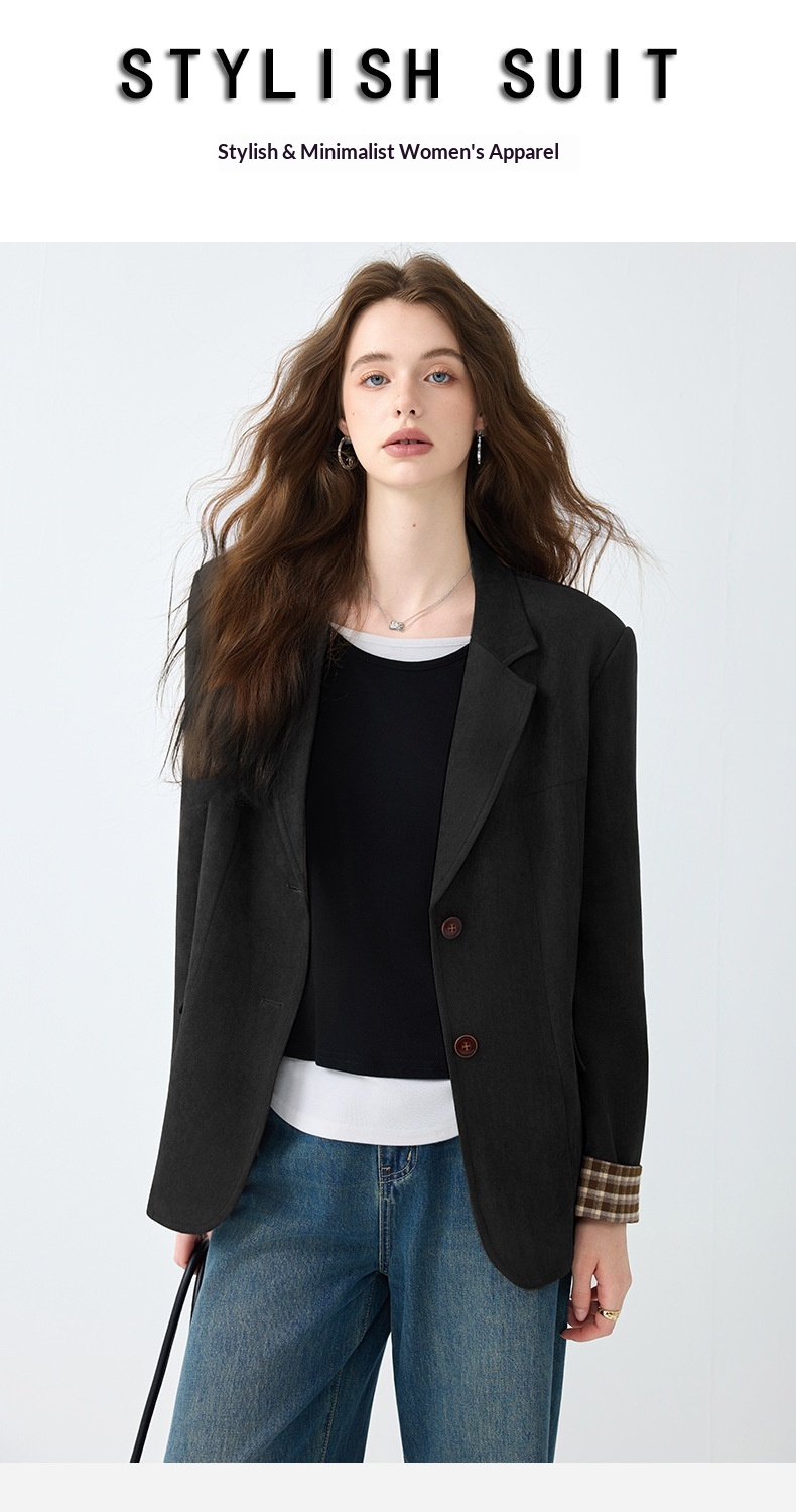 Blazer donna stile casual color caffè giacca elegante da donna_voghion.com