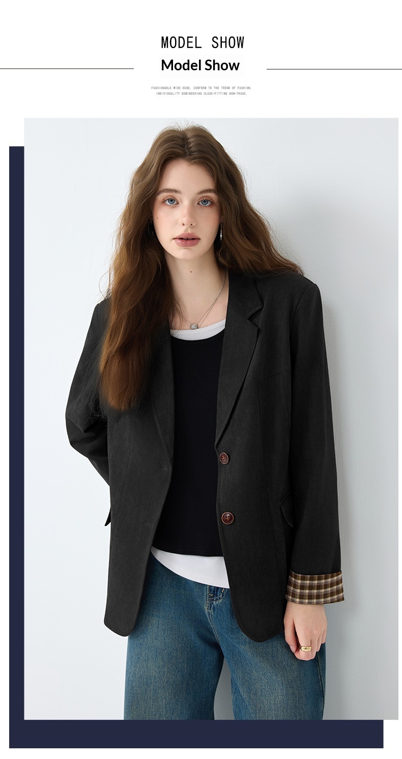 Blazer donna stile casual color caffè giacca elegante da donna_voghion.com