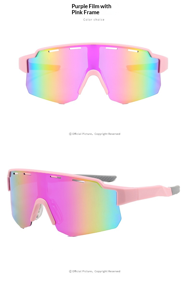 Lunettes de soleil Tor Zur Wildnis New Cross-Border Outdoor Sports Climbing Glasses pour hommes, coupe-vent, grande monture, monobloc, anti-UV, pour femmes_voghion.com