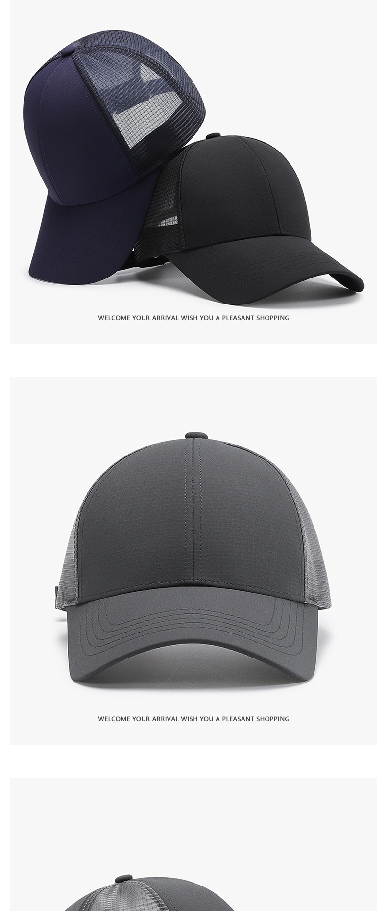Baseball Mesh Cap Breathable Quick Dry Summer Sun Protection Hat_voghion.com