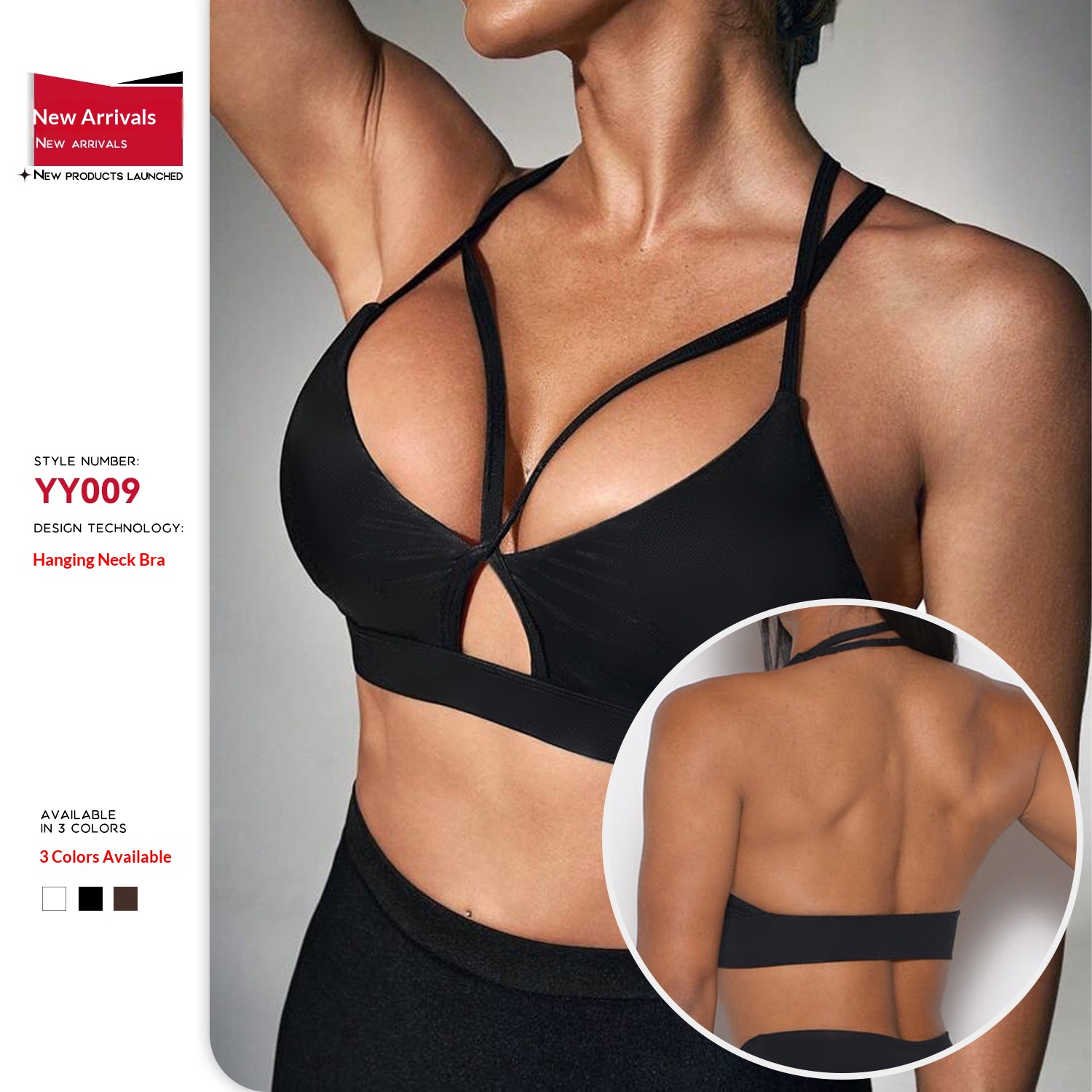 Tor Zur Wildnis Cross-Border European And American Fitness Sports Yoga Pilates Hollow Out Halter Neck Beautiful Back Push-Up Bra For_voghion.com