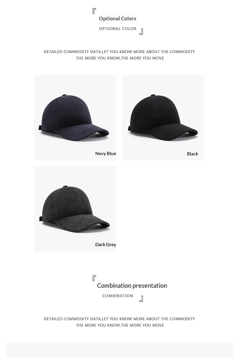 Warm Winter Baseball Cap With Fleece Lining For Elderly Men_voghion.com
