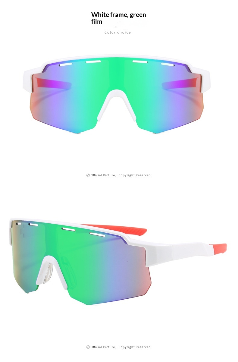 Lunettes de soleil Tor Zur Wildnis New Cross-Border Outdoor Sports Climbing Glasses pour hommes, coupe-vent, grande monture, monobloc, anti-UV, pour femmes_voghion.com