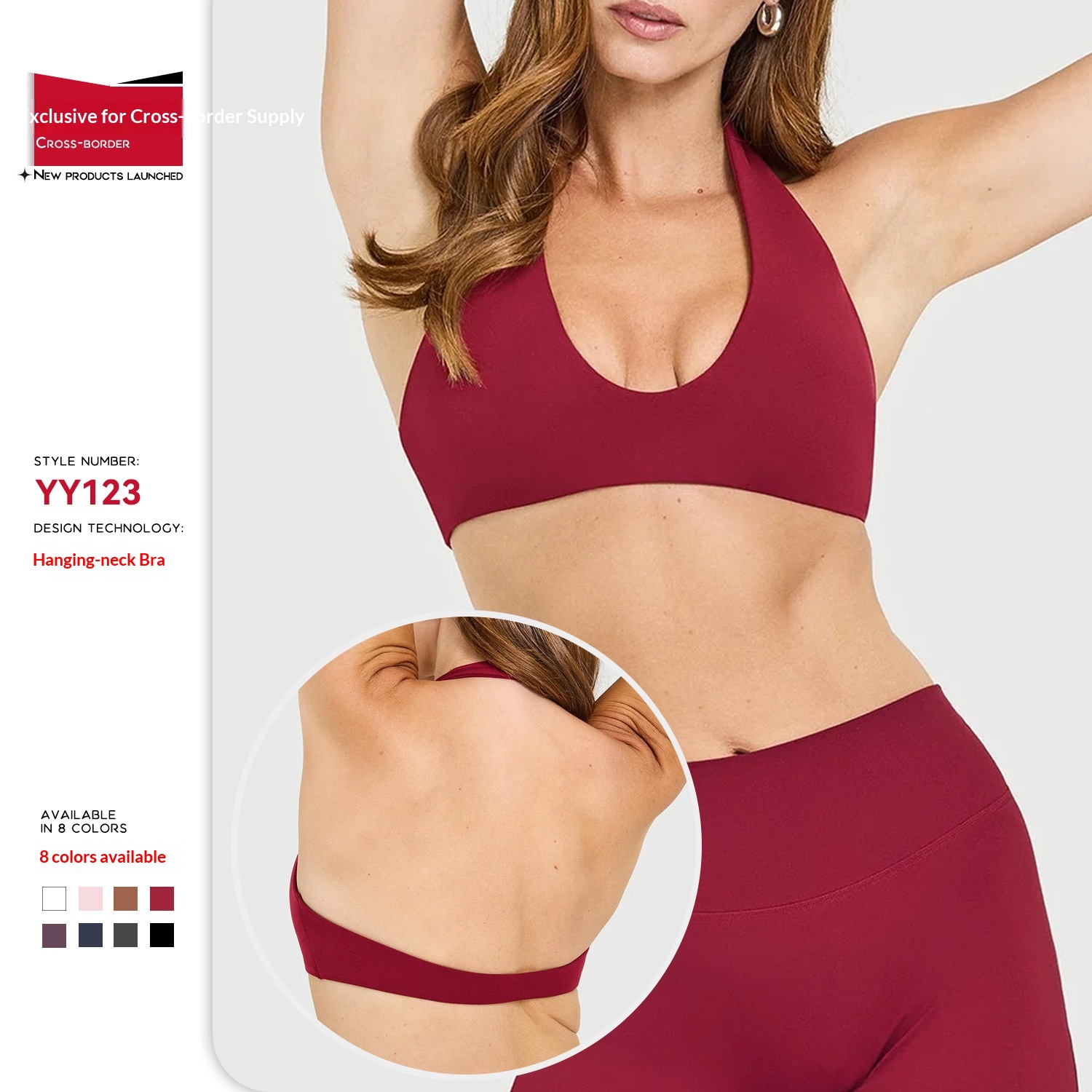 Tor Zur Wildnis Cross-Border Barely There Feel With Chest Pads Yoga Fitness Sports For Women Pilates Quick-Dry Halter Neck Beautiful_voghion.com