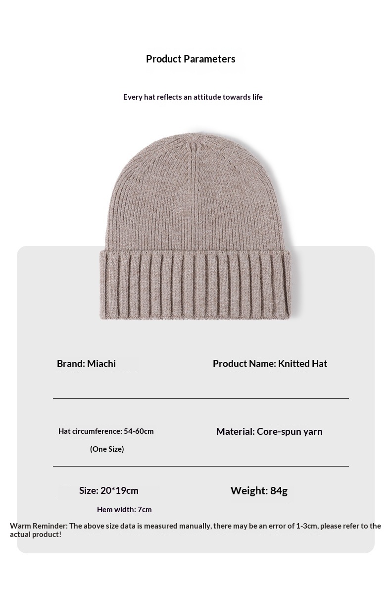 Knitted Beanie Hat For Men Warm Winter Wool Ear Protection Cap_voghion.com