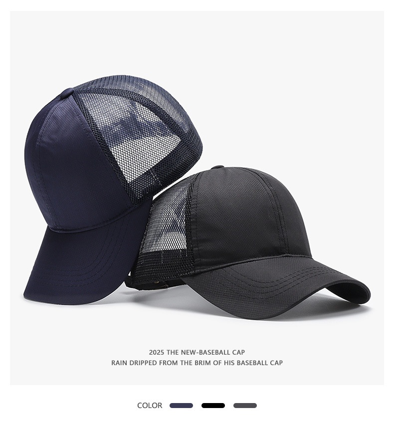 Breathable Mesh Baseball Cap For Men Comfortable Outdoor Sun Hat_voghion.com