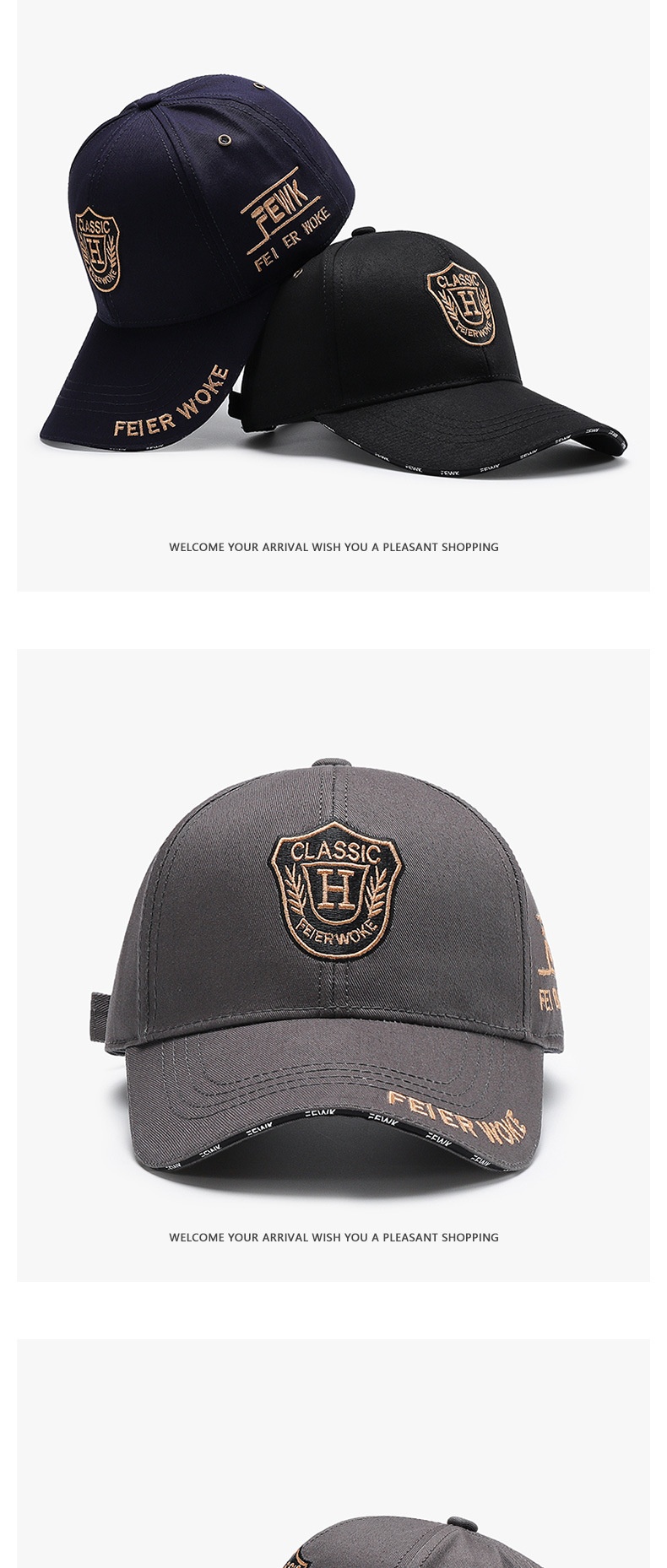 Broderad baseballkeps för män och kvinnor i streetstil_voghion.com