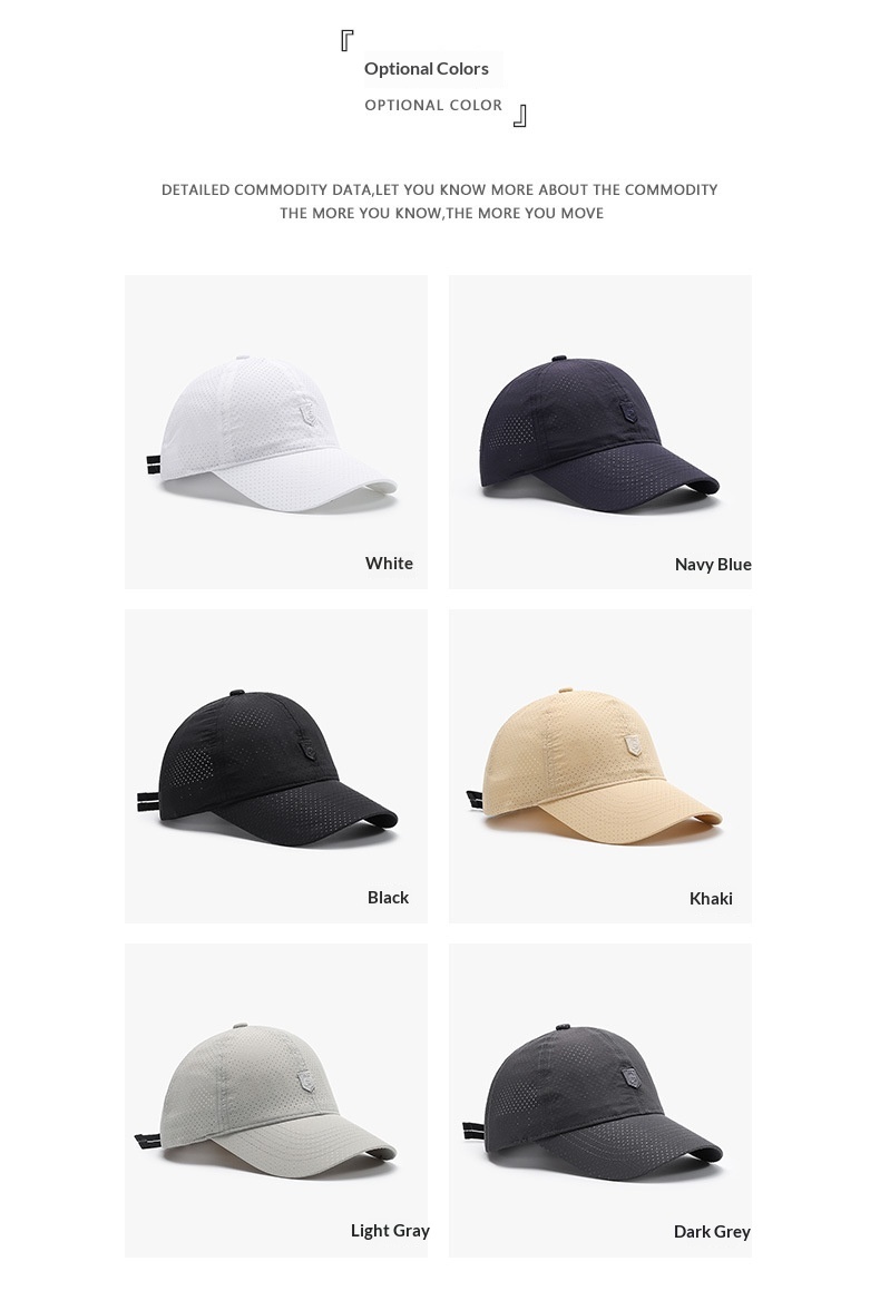 Cappellino baseball uomo forato traspirante asciugatura rapida_voghion.com