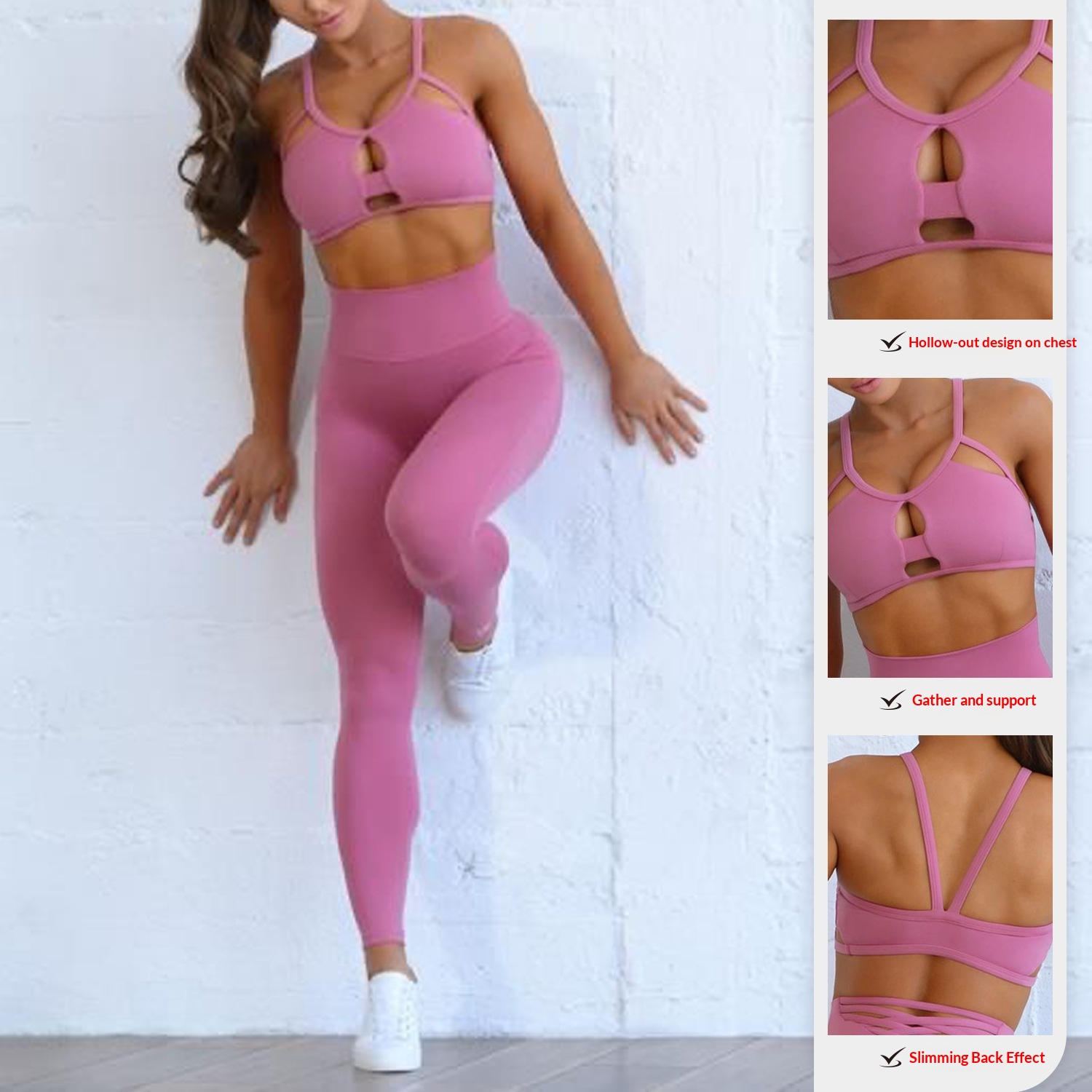 Tor Zur Wildnis Cross-Border Outdoor Summer Fitness Yoga Sports Barely There Shockproof Push-Up Quick-Dry Hollow Out Beautiful Back Bra_voghion.com