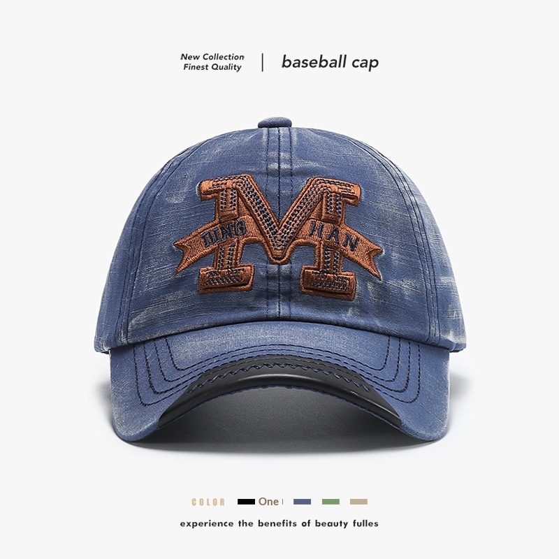 Tor Zur Wildnis Primavera y Otoño Gorra de béisbol de mezclilla lavada estilo americano transfronterizo para parejas_voghion.com