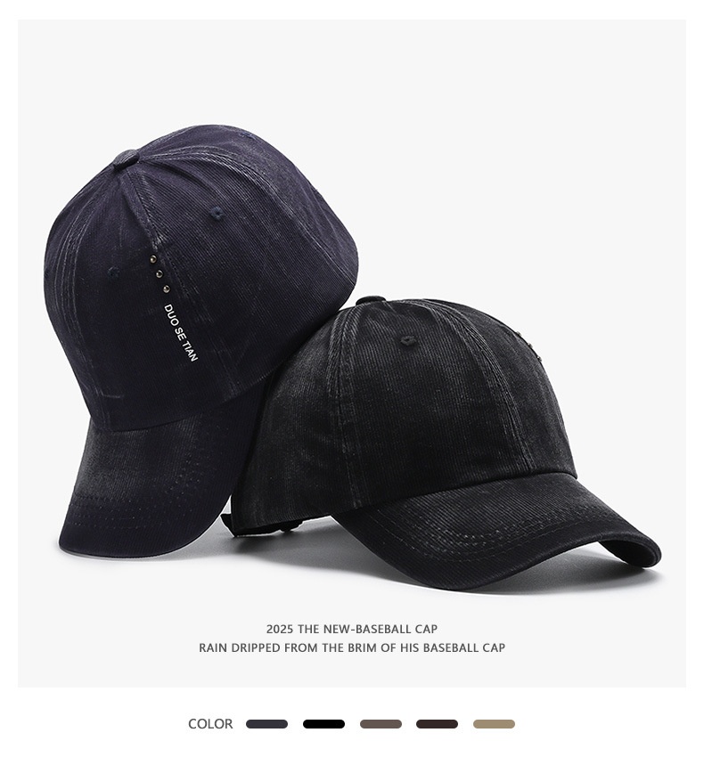 Tor Zur Wildnis Herren Frühling Sommer Outdoor-Sport Baseball Lässige vielseitige Entenschnabelkappe aus gewaschenem Stoff Einfacher Sonnenschutz Sonnenschutz_voghion.com