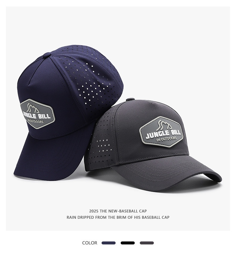Baseball Cap Embroidered Duckbill Sunshade Breathable Unisex Hat_voghion.com