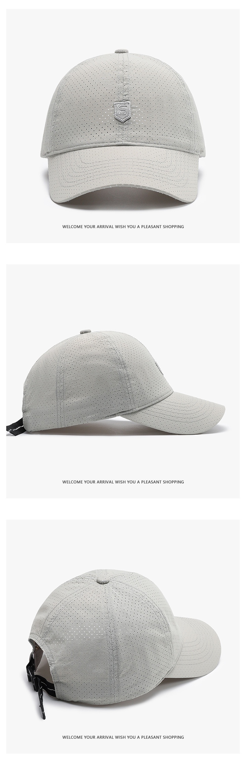 Cappellino baseball uomo forato traspirante asciugatura rapida_voghion.com