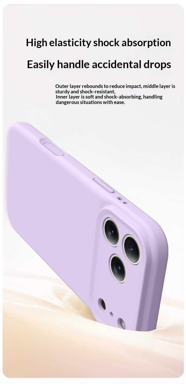 Flüssigsilikon, geeignet für iPhone 17 Zoll, Rundumschutz, stoßfeste Handyhülle für iPhone Pro Max, einfarbig mit integriertem_voghion.com