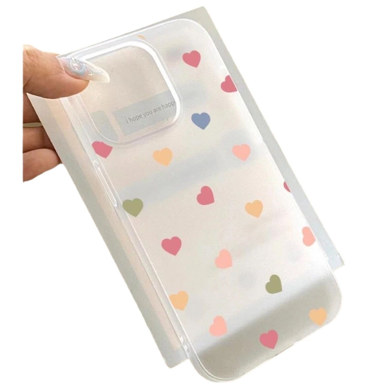 Small Heart-shaped 15/14/13promax Phone Case 12/11 Soft Xr/xs Transparent 7/8plus Frosted_voghion.com