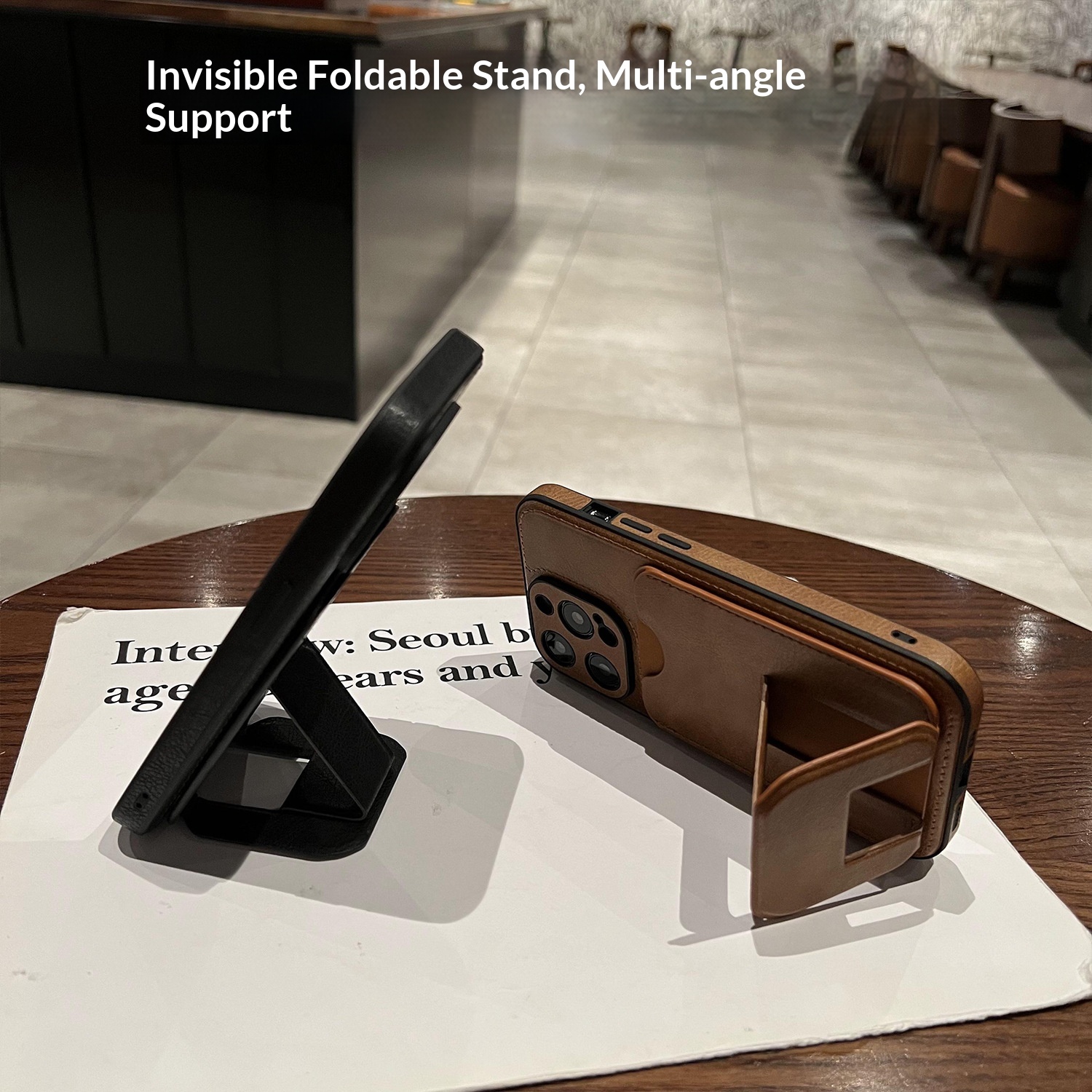 Suitable For Iphone 16 Pro Max Phone IPhone 15 Business Men 14 Shockproof 13 Creative Card Slot Stand Leather Case_voghion.com