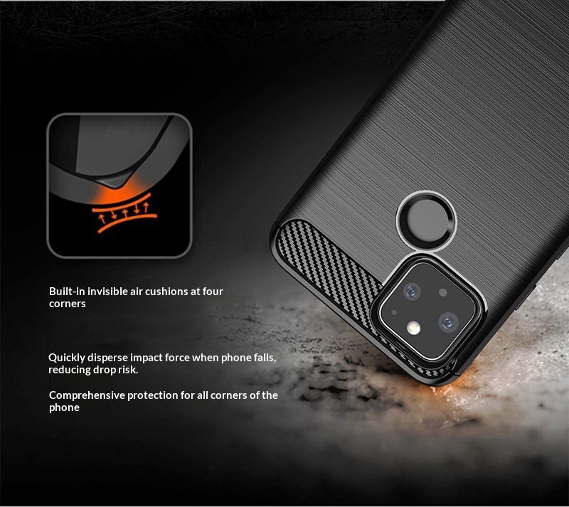 Compatibel met Pixel 5 telefoonhoesje Google beschermhoes 7 Pro ST siliconen geborsteld volledige dekking geïntegreerd_voghion.com