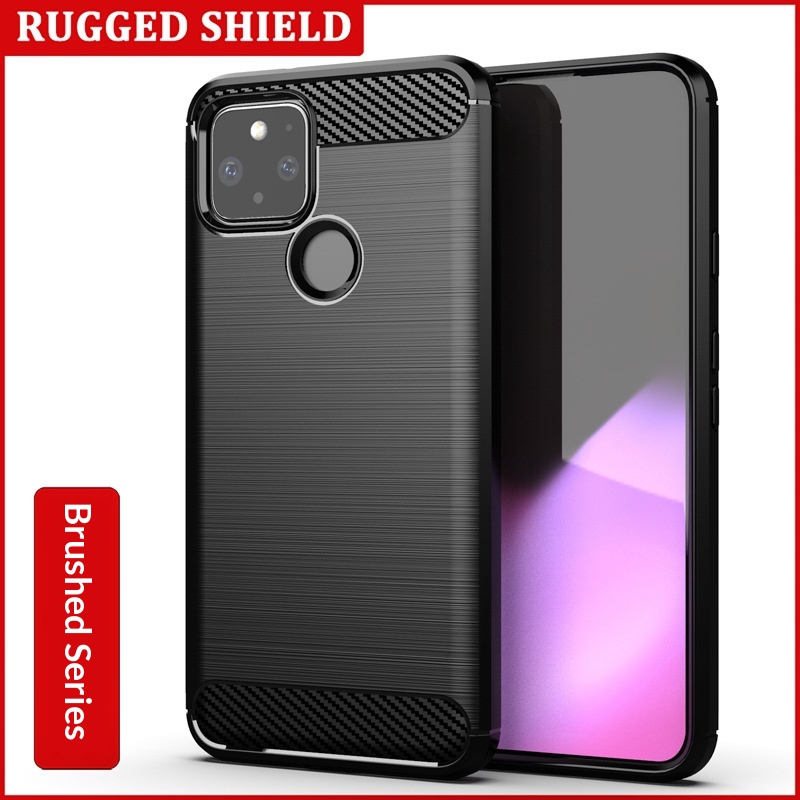 Compatibel met Pixel 5 telefoonhoesje Google beschermhoes 7 Pro ST siliconen geborsteld volledige dekking geïntegreerd_voghion.com