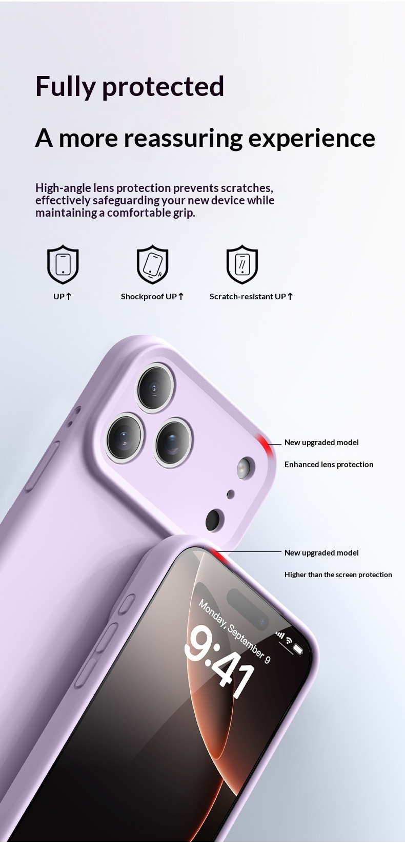 Flüssigsilikon, geeignet für iPhone 17 Zoll, Rundumschutz, stoßfeste Handyhülle für iPhone Pro Max, einfarbig mit integriertem_voghion.com