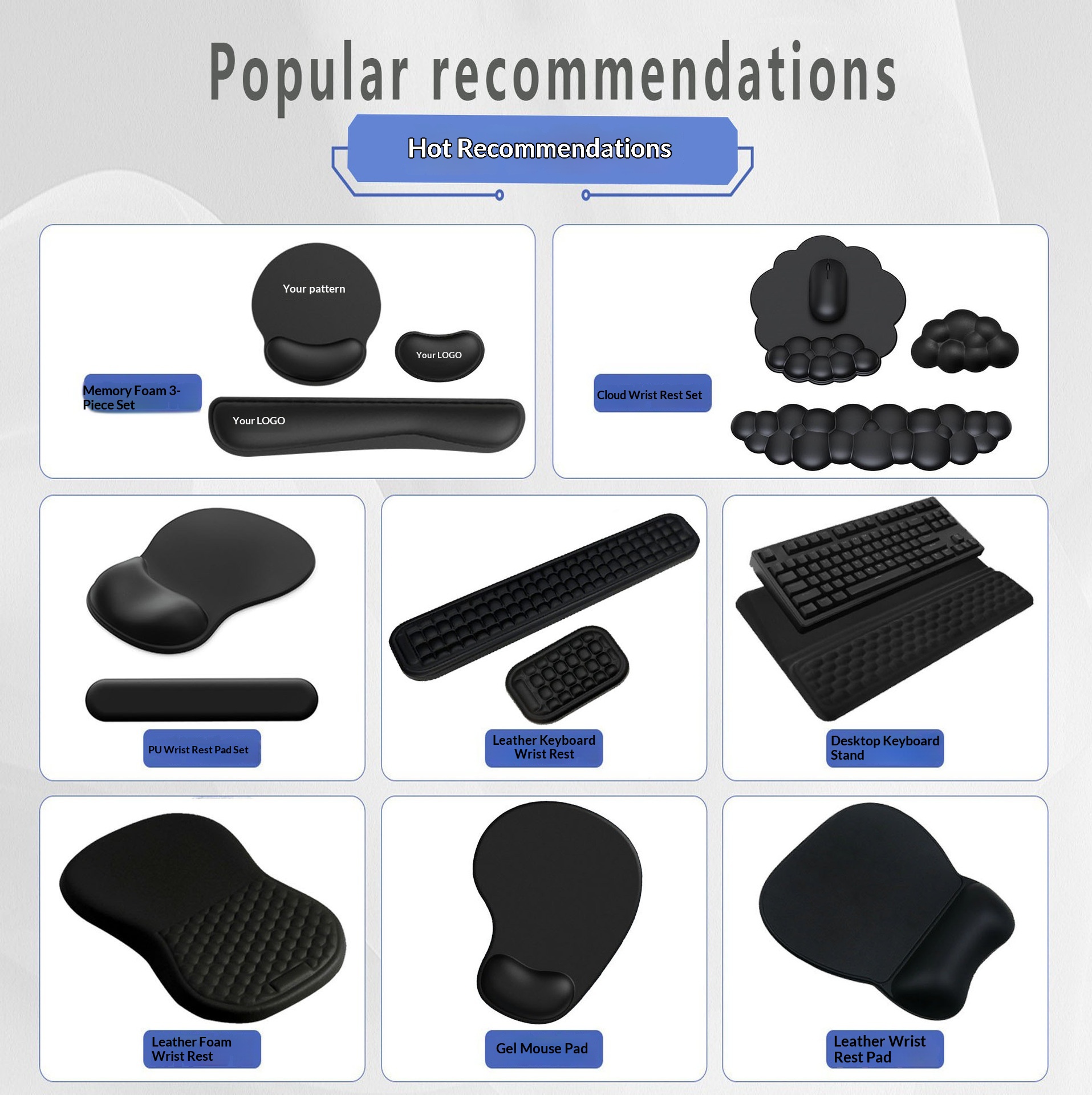 Mechanical Keyboard Memory Foam Mouse Support Comfortable Rest Wrist Pad For Women And Men_voghion.com