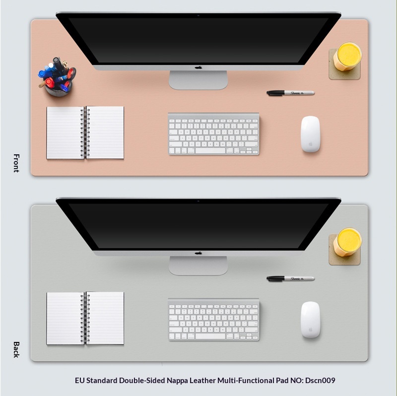 Double Sided Desk Mat Waterproof Leather Mouse Pad For Laptop_voghion.com