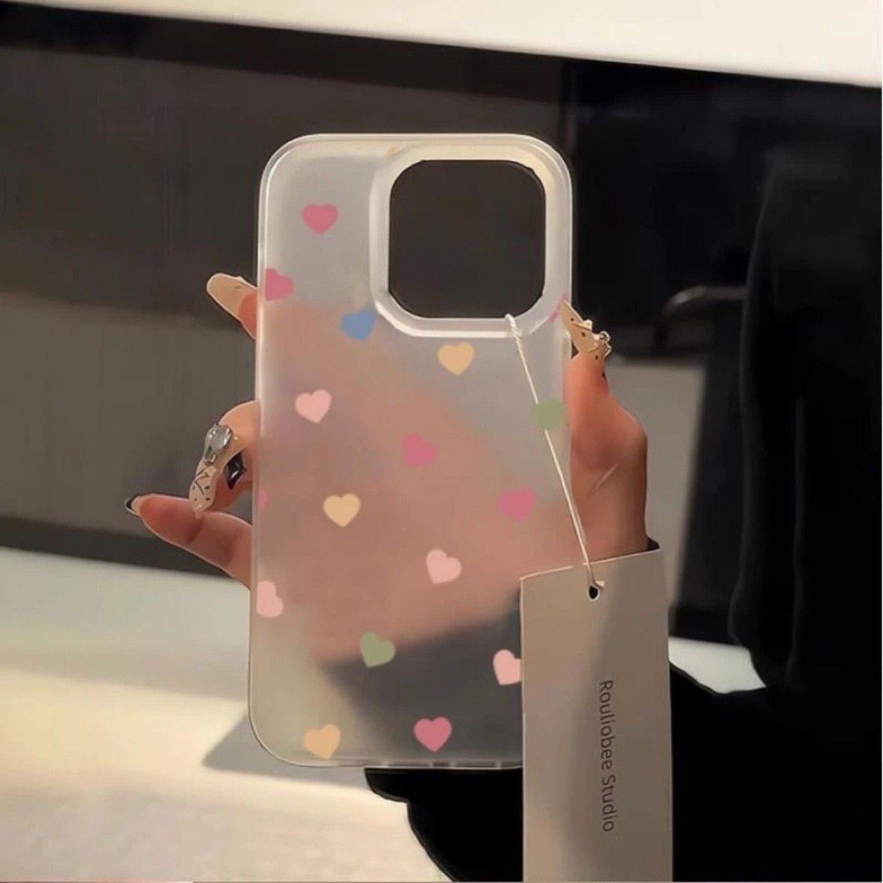 Transparent Heart Phone Case For Iphone Models Soft Frosted_voghion.com