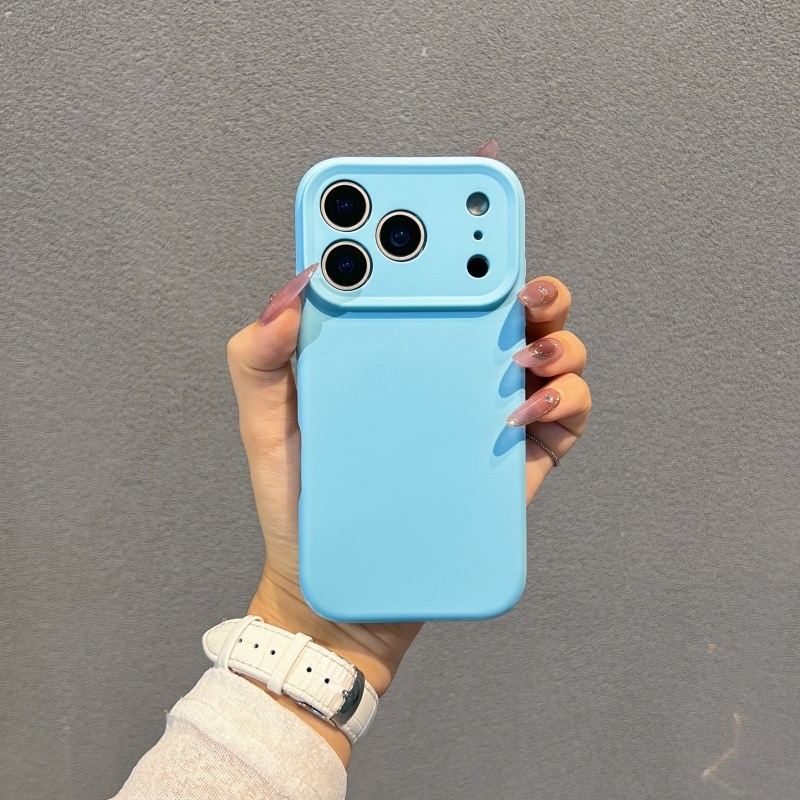 Liquid Silicone Suitable 17, Full Protection Anti-drop Phone Case For IPhone Pro Max, Solid Color With Integrated_voghion.com