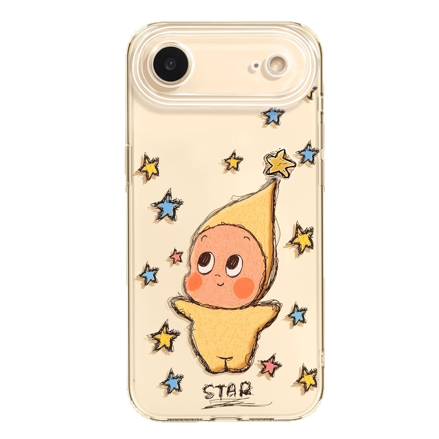 Star People Compatible IPhone 17 Pro/16 Plus Transparent Phone Case 11/12/13 Pro/XS Full Coverage_voghion.com